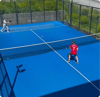 Padelbane sett ovenfra
